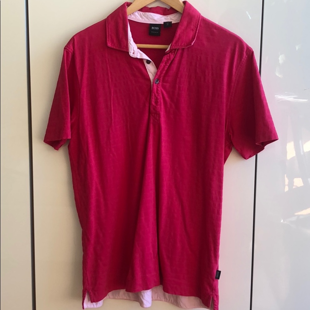 Dark Pink Hugo Boss Polo